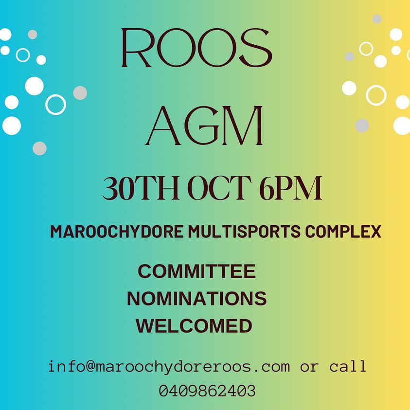 2023 Club AGM – Monday 30th October (6pm)