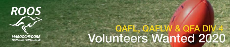 QAFL, QAFLW & QFA DIV 4, Footy Volunteers wanted in 2020!